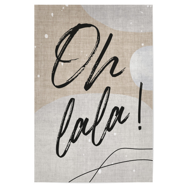 Poster "Linen - Oh lala" artboxONE - Typografie,Abstrakt - Japandi,Modern,Art,Ibiza,Kunstdruck,Geschenk,Einrichtung,Abstrakt,Kunst