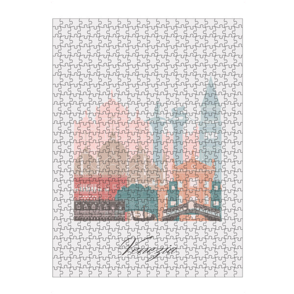 artboxONE Puzzle "Skyline von Venedig in Pastell" artboxONE - Städte,Reise,Architektur,Städte / Venedig,Kartografie