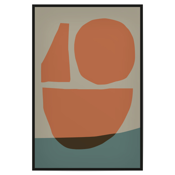 Poster 30x20 cm "MODERN ART - TERRA OCEAN" artboxONE - Abstrakt - Japandi,Modern,Art,Ibiza,Kunstdruck,Geschenk,Einrichtung,Abstrakt,Kunst