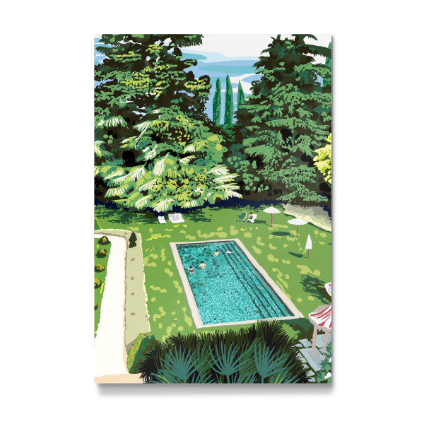 Galerie-Print "Das Leben ist besser am Pool" 30x20 cm artboxONE