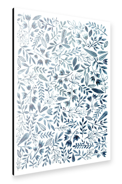 Alu-Dibond "Susan Black - Blue Ditzy" 30x20 cm artboxONE