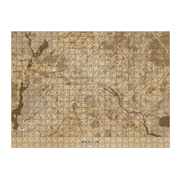 artboxONE Puzzle "Sepia-Karte von Berlin Deutschland" artboxONE - Städte / Berlin,Kartografie