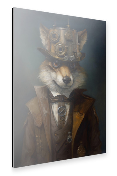 Alu-Dibond "Steampunk Wolf" 30x20 cm artboxONE