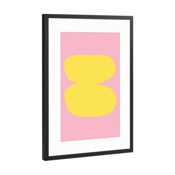 Poster mit Rahmen Schwarz (Metallic) "Color & Shapes NO.ONE" artboxONE - Abstrakt