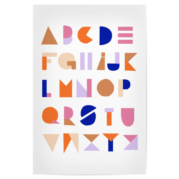 Poster 30x20 cm "ABC-Ausschnitt" artboxONE - Für Kinder,Buchstaben - Abc,Ausschnitt,Collage,Kinderzimmer,Buchstaben