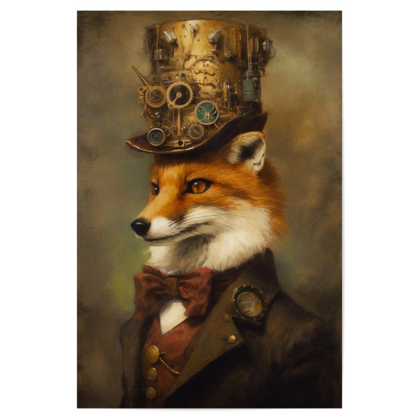 Poster "Steampunk Fuchs" artboxONE - Tiere