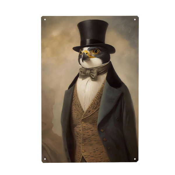 Holzbild "Herr Wanderfalke" artboxONE - Tiere
