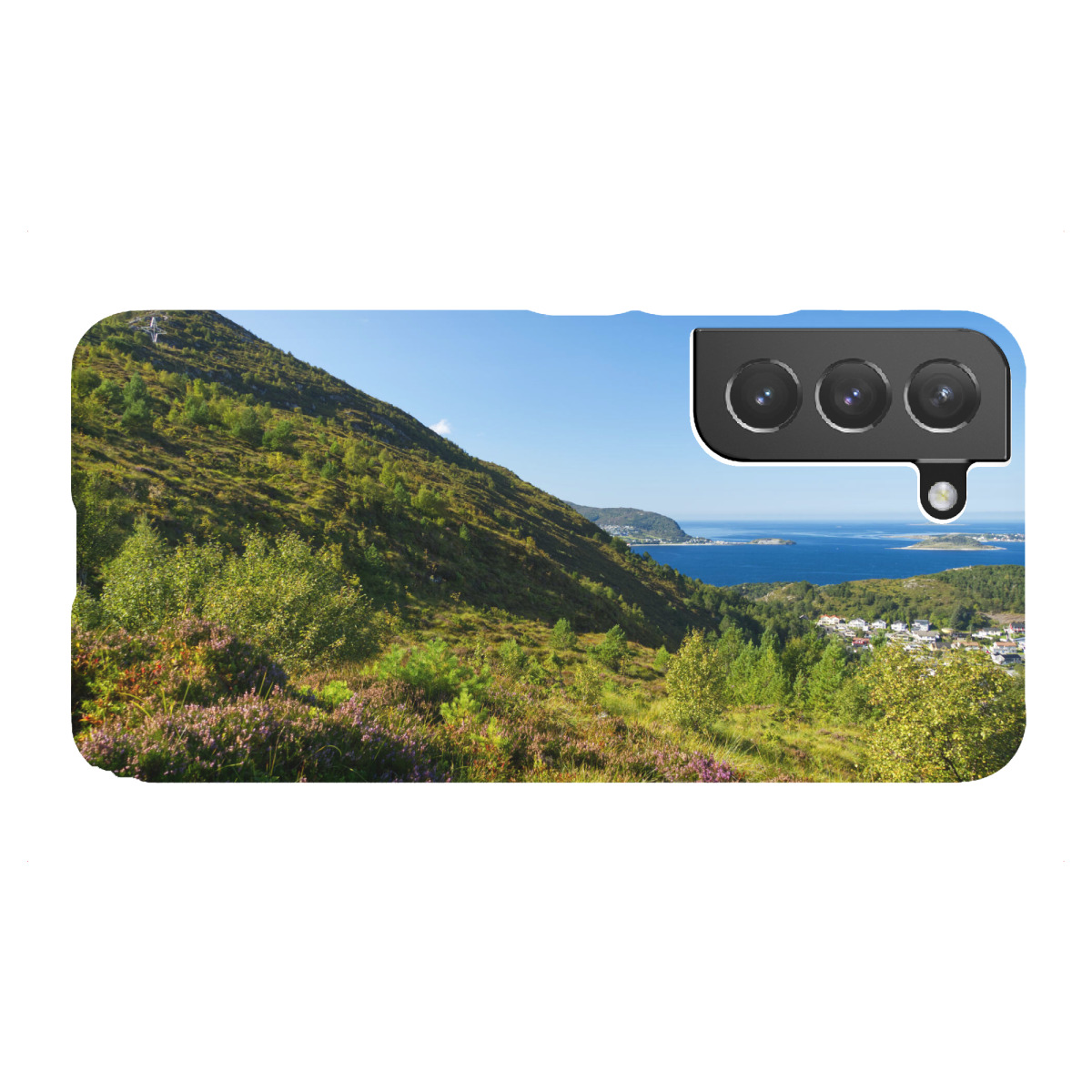 Samsung Galaxy "Grüne Landschaft mit Fjord" Premium-Case Handyhülle artboxONE