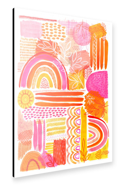 Alu-Dibond "Susan Black - Colourful Rainbow" 30x20 cm artboxONE