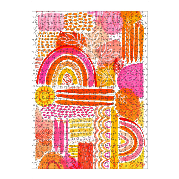 Puzzle Ravensburger "Susan Black - Colourful Rainbow" artboxONE - Floral,Abstrakt