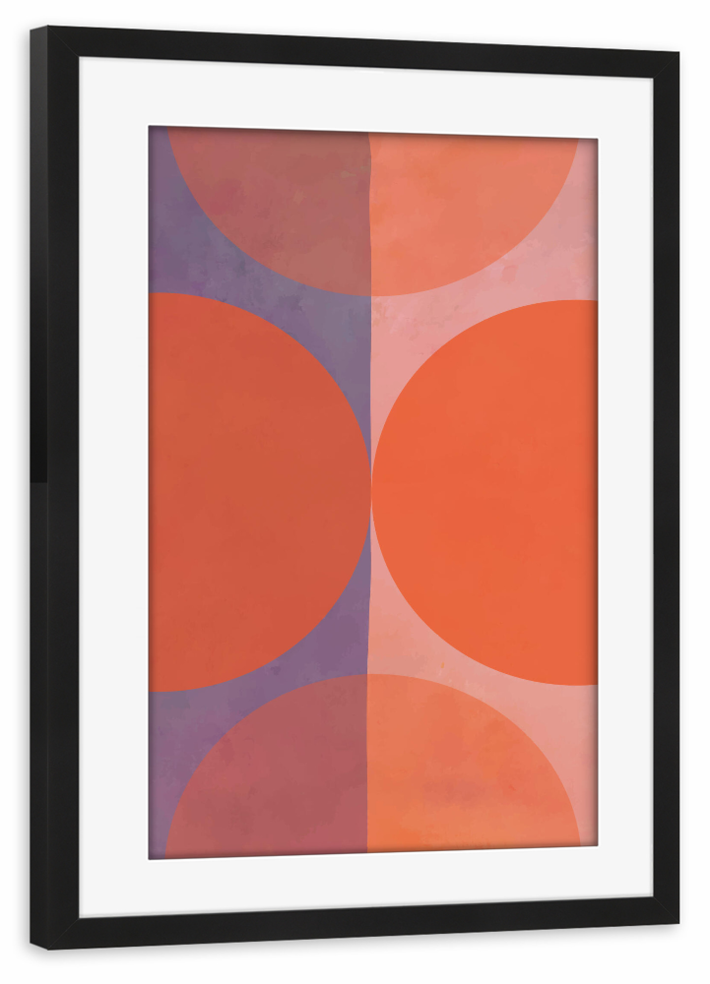 Poster mit Rahmen schwarz "MODERN ART - RED ORANGE" artboxONE - Abstrakt - Japandi,Modern,Art,Ibiza,Kunstdruck,Geschenk,Einrichtung,Abstrakt,Kunst