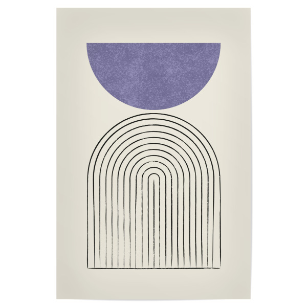 Poster "Mid-Century Modern Arch B-Violett" artboxONE - Abstrakt