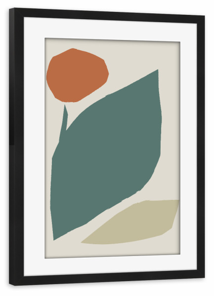 Poster mit Rahmen schwarz "MODERN ART - TERRA KOMA" artboxONE - Abstrakt - Japandi,Modern,Art,Ibiza,Kunstdruck,Geschenk,Einrichtung,Abstrakt,Kunst