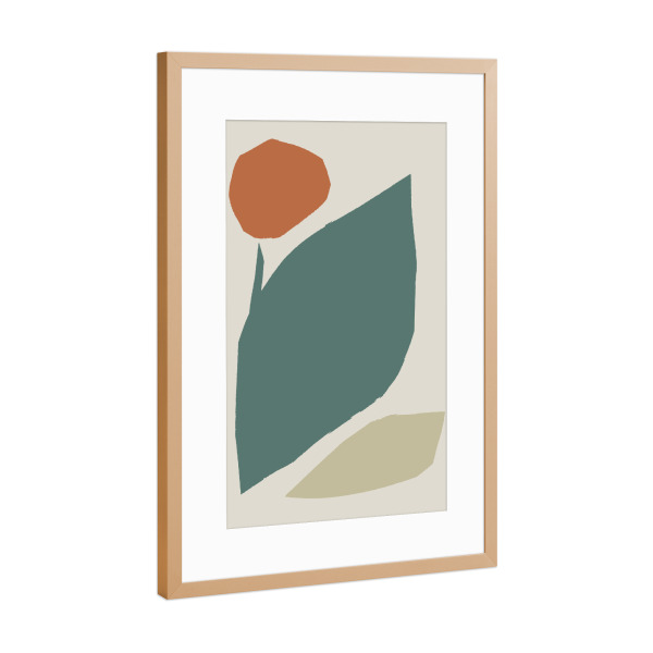 Poster mit Rahmen Kupfer "MODERN ART - TERRA KOMA" artboxONE - Abstrakt - Japandi,Modern,Art,Ibiza,Kunstdruck,Geschenk,Einrichtung,Abstrakt,Kunst