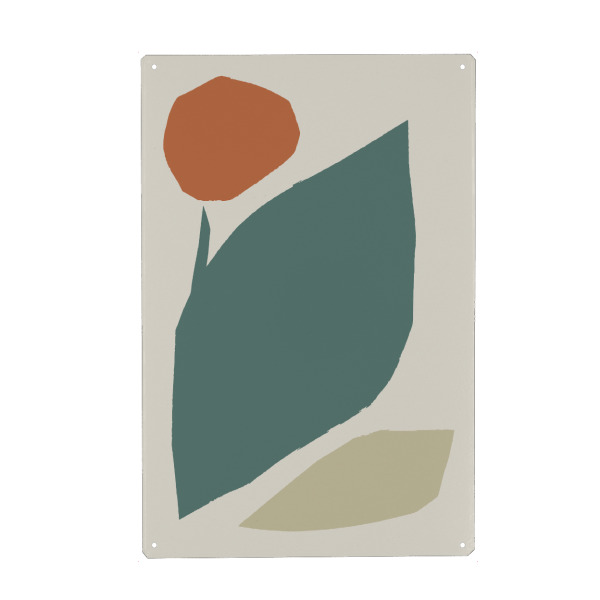 Metall Poster "MODERN ART - TERRA KOMA" artboxONE - Abstrakt - Japandi,Modern,Art,Ibiza,Kunstdruck,Geschenk,Einrichtung,Abstrakt,Kunst - Blechschild