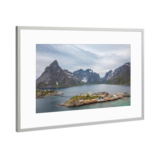 Poster mit Rahmen Silber "Inselwelt Norwegen" artboxONE - Natur,Reise