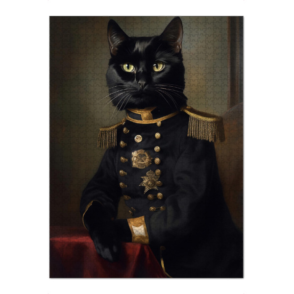 Puzzle Ravensburger "Schwarze Katze in Uniform" artboxONE - Tiere