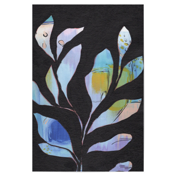 Poster 30x20 cm "Blaue Blätter ll" artboxONE - Natur,Floral,Abstrakt