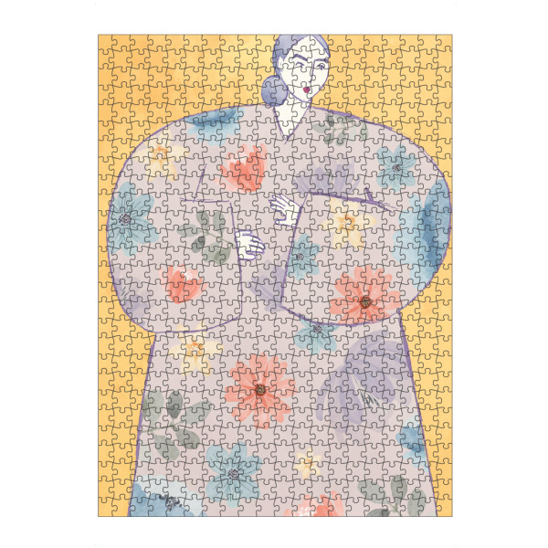 artboxONE Puzzle "Thinking Sofia - handmade" artboxONE - Für Mama - Modern,Art,Einrichtung,Abstrakt,Kunst,Handmade,Malerei,Aquarell,Frau