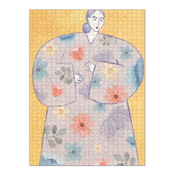 Puzzle Ravensburger "Thinking Sofia - handmade" artboxONE - Für Mama - Modern,Art,Einrichtung,Abstrakt,Kunst,Handmade,Malerei,Aquarell,Frau