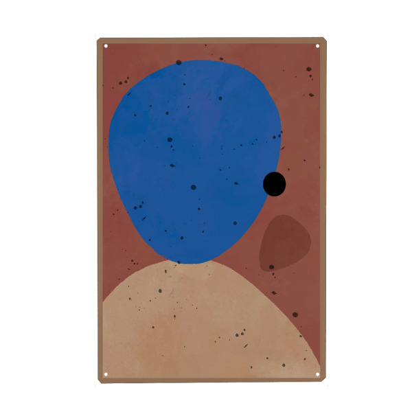 Holzbild "MODERN ART - BLUE OCEAN" artboxONE - Abstrakt,Geometrie - Japandi,Modern,Art,Ibiza,Einrichtung,Kunst,Abstrakt,Geometrie,Formen