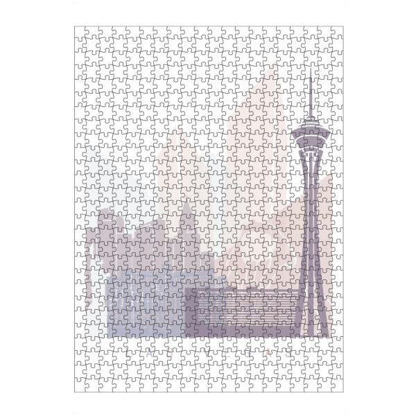 Puzzle Ravensburger "LAS VEGAS-SKYLINE-PASTELL" artboxONE - Städte,Architektur