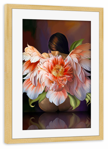 Poster mit Rahmen kiefer "Paenoia" artboxONE - Natur,Floral,Menschen,Fiktion