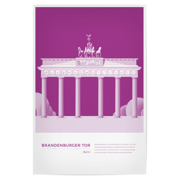 Poster 30x20 cm "Kunter - Brandenburger Tor" artboxONE - Städte,Städte / Berlin,Architektur