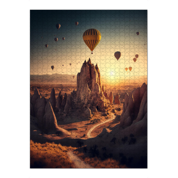Puzzle Ravensburger "Cappadocia Balloons" artboxONE - Natur,Reise - Art,Turkey,Landscape,Cappadocia,Nature,Balloons,Reise - Bild art