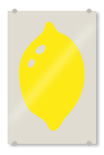 Acrylglasbild "LEMON ART - POP ART" artboxONE - Abstrakt,Für Mama,Lustig - Japandi,Modern,Art,Ibiza,Kunstdruck,Geschenk,Einrichtung,Abstrakt,Kunst