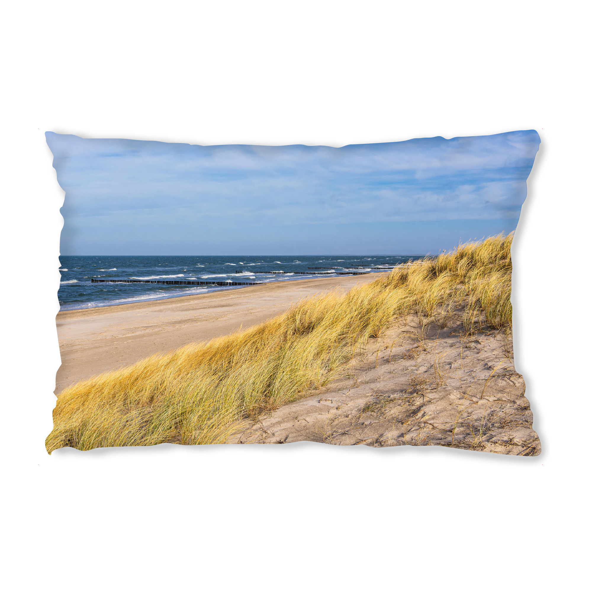 Design-Kissen "Düne, Gras, Meer, Strand" artboxONE - Natur,Reise,Reise / Strand und Meer