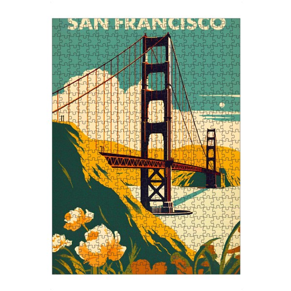 Puzzle Ravensburger "Willkommen in San Francisco" artboxONE - Reise,Abstrakt,Reise / Länder,Städte / San Francisco