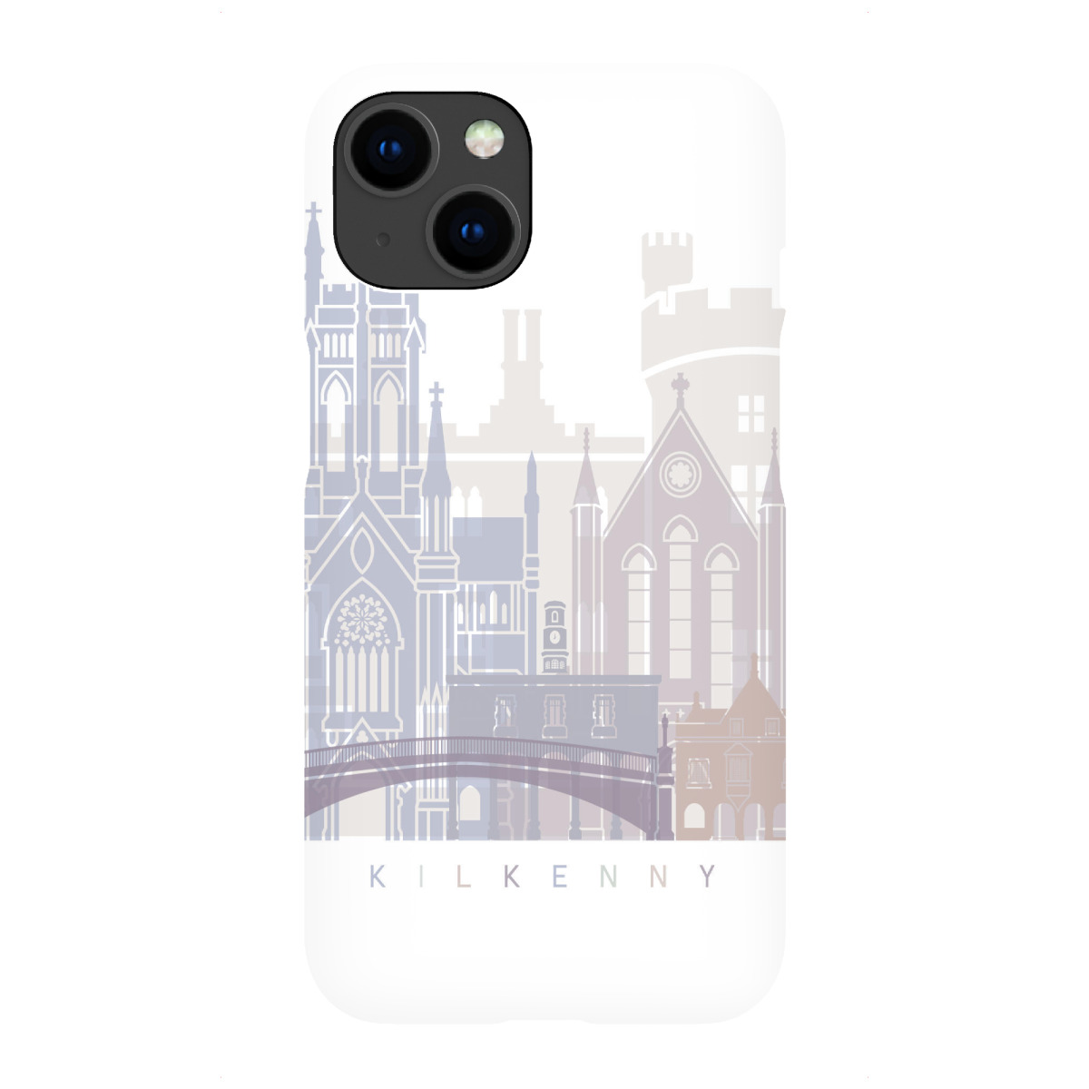 iPhone "KILKENNY SKYLINE PASTELL" Premium-Case Handyhülle artboxONE