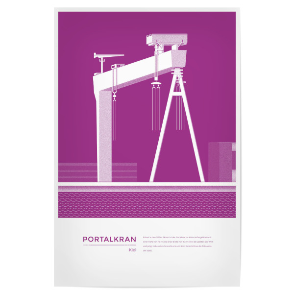 Poster 30x20 cm "Kunter - Portalkran Kiel" artboxONE - Städte,Reise,Architektur