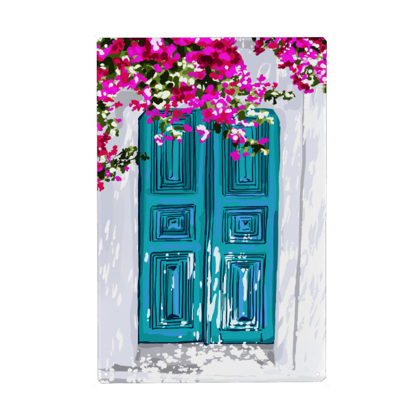 Holzbild "Ein weiteres Santorini-Haus" artboxONE - Architektur