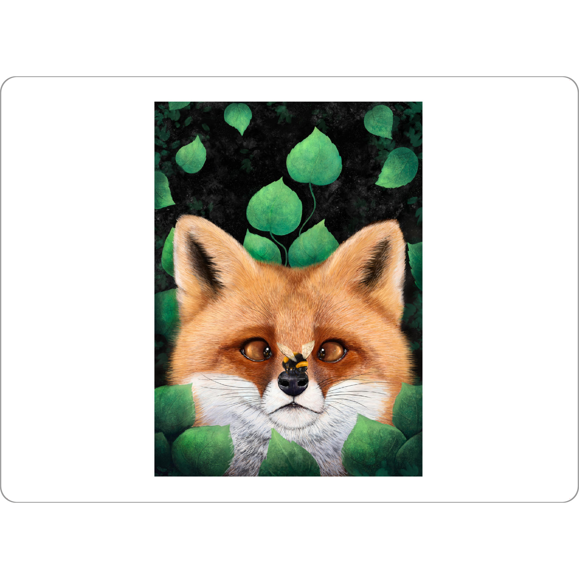 Tischset "Fuchs in den Blättern" artboxONE - Floral,Für Kinder,Tiere,Für Mama,Lustig