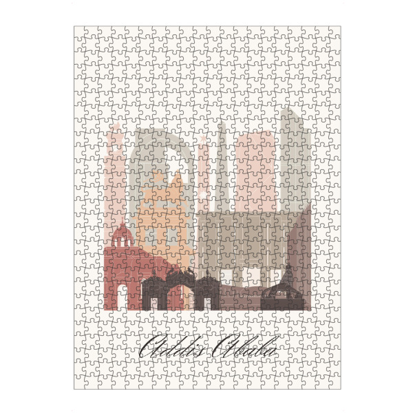 artboxONE Puzzle "Addis Abeba Skyline Terrakotta" artboxONE - Städte,Reise,Architektur,Kartografie