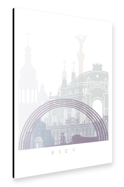 Alu-Dibond "KIEW SKYLINE PASTELL" 30x20 cm artboxONE
