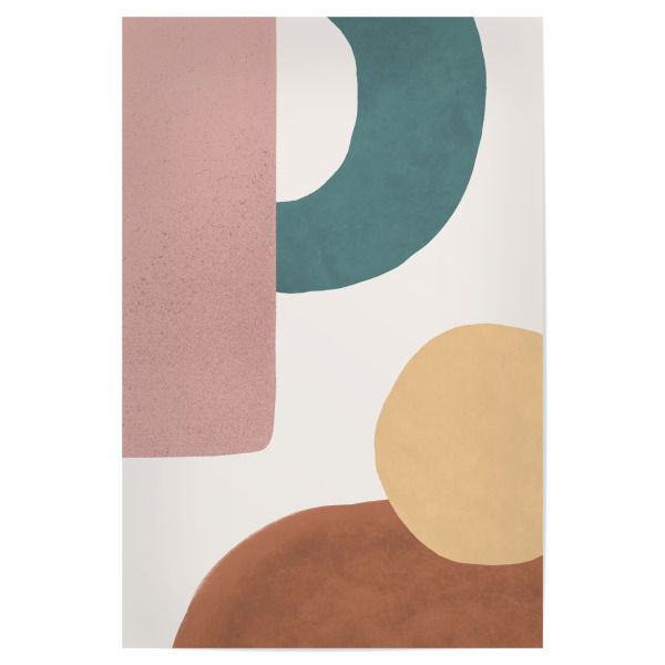 Poster 30x20 cm "Gemalte Formen s" artboxONE - Abstrakt,Geometrie