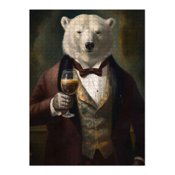 Puzzle Ravensburger "Eisbär auf einer Party" artboxONE - Tiere