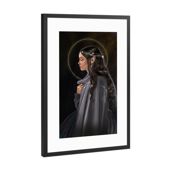 Poster mit Rahmen Schwarz (Metallic) "Luthien Tinuviel" artboxONE - Menschen,Fiktion