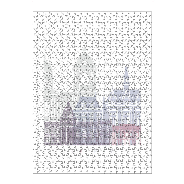 artboxONE Puzzle "LA PAZ-SKYLINE-PASTELL" artboxONE - Städte,Architektur