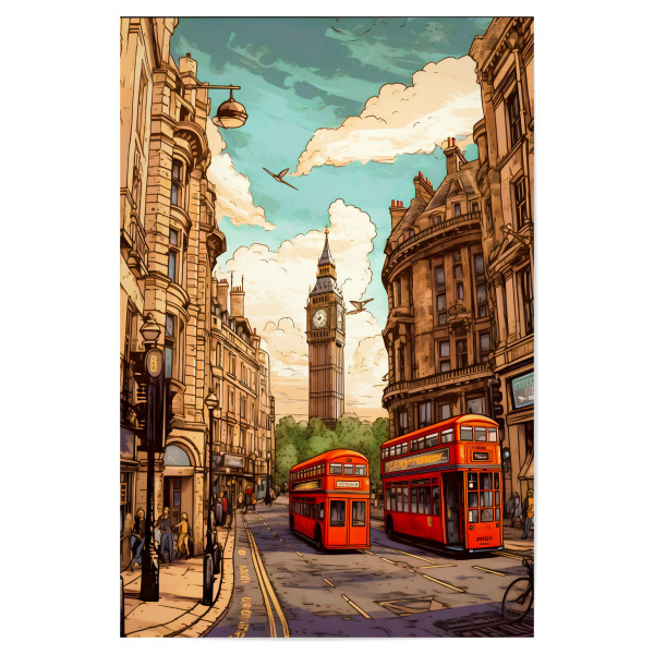 Poster "Willkommen in London I" artboxONE - Städte / London,Reise,Reise / Länder