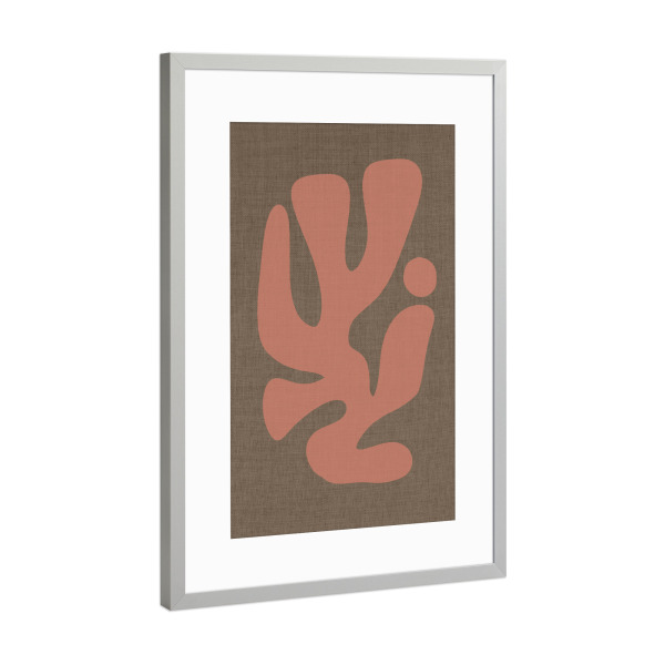 Poster mit Rahmen Silber "Linen - abstract object KOS" artboxONE - Abstrakt,Geometrie