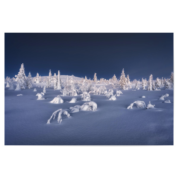 Poster 30x20 cm "Schneelandschaft zur blauen Stunde" artboxONE - Natur,Reise