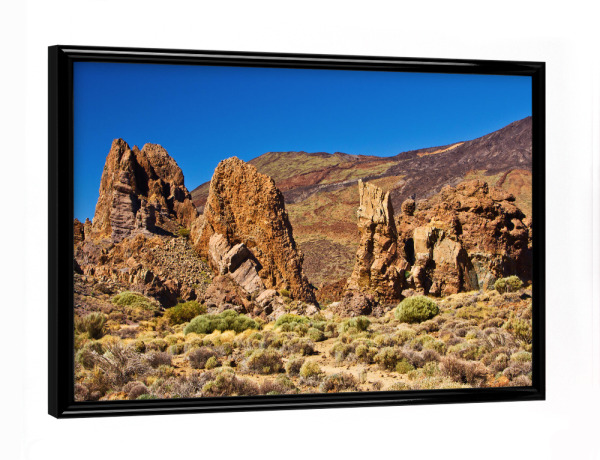 Poster mit schwarzem Rahmen "Felsformationen Roques de García" artboxONE - Natur,Reise,Reise / Länder