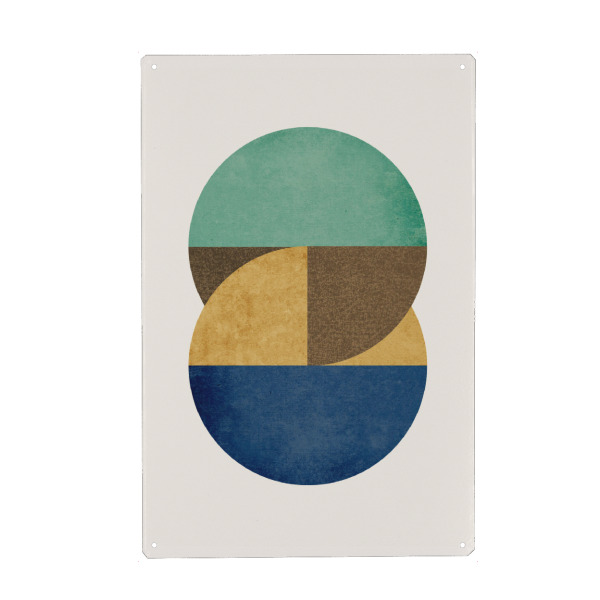 Metall Poster "Kreisfarben" artboxONE - Abstrakt,Geometrie