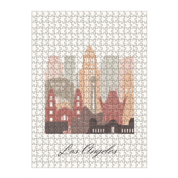 Puzzle Ravensburger "Skyline-Terrakotta von Los Angeles" artboxONE - Städte,Reise,Architektur,Städte / Los Angeles,Kartografie