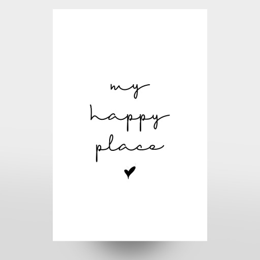 My happy place - cursive