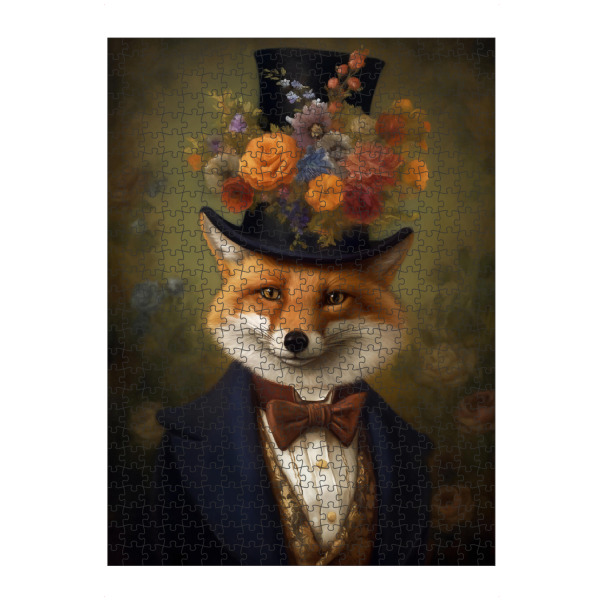 Puzzle Ravensburger "Herr Fuchs mit Blumen" artboxONE - Tiere
